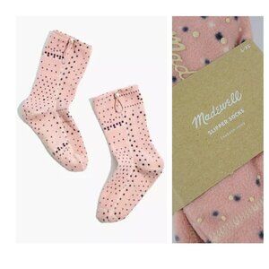 Madewell Slipper Socks Forgotten Petal Pink Cozy Soft NWT